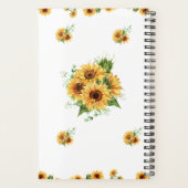 Zonnebloem Aquarel – Bloem Grafisch Planner (Achterkant)