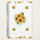 Zonnebloem Aquarel – Bloem Grafisch Planner (Voorkant)