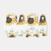 Zonnebloem Aquarel Bloemenscript Bruiloftsdouche Bedankdoosjes (Uitgevouwen)