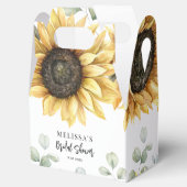 Zonnebloem Aquarel Bloemenscript Bruiloftsdouche Bedankdoosjes (Geopend)