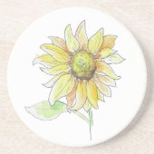 Zonnebloem Aquarel Herfst Onderzetter (Voorkant)