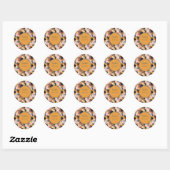 Zonnebloem Aquarelontwerp Ronde Sticker (Vel)