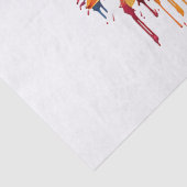 Zonnebloem Art Abstract Bloem Schilderij Kunstwerk Tissuepapier (Detail)