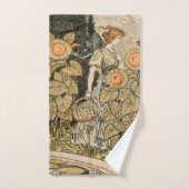 Zonnebloem Art Nouveau Tuin Grasset Vrouw Bad Handdoek (Handdoek)