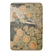 Zonnebloem Art Nouveau Tuin Grasset Vrouw Badmat (Voorkant Verticaal)