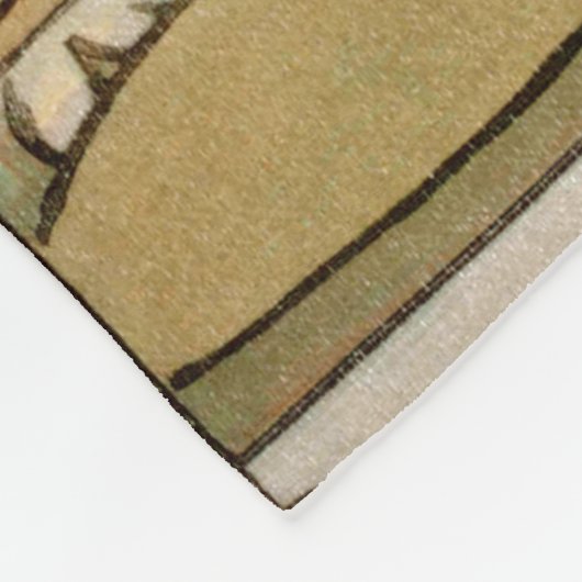 Zonnebloem Art Nouveau Tuin Grasset Vrouw Fleece Deken (Hoek)