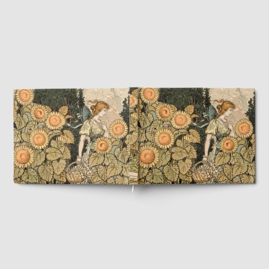 Zonnebloem Art Nouveau Tuin Grasset Vrouw Gastenboek (Volledig)