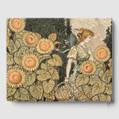 Zonnebloem Art Nouveau Tuin Grasset Vrouw Gastenboek (Achterkant)