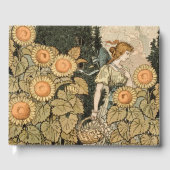 Zonnebloem Art Nouveau Tuin Grasset Vrouw Gastenboek (Voorkant)