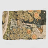 Zonnebloem Art Nouveau Tuin Grasset Vrouw Golfhanddoek (Horizontaal)