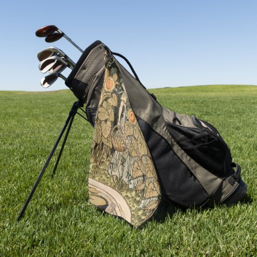 Zonnebloem Art Nouveau Tuin Grasset Vrouw Golfhanddoek (Groen)