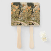 Zonnebloem Art Nouveau Tuin Grasset Vrouw Handwaaier (Voorkant en achterkant)