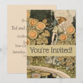 Zonnebloem Art Nouveau Tuin Grasset Vrouw Kaart (Voorkant / Achterkant)