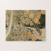 Zonnebloem Art Nouveau Tuin Grasset Vrouw Legpuzzel (Horizontaal)