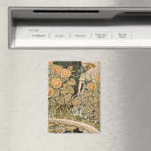 Zonnebloem Art Nouveau Tuin Grasset Vrouw Magneet (Insitu (Vaatwasser))