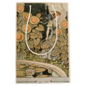 Zonnebloem Art Nouveau Tuin Grasset Vrouw Medium Cadeauzakje (Voorkant)