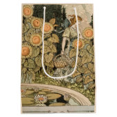 Zonnebloem Art Nouveau Tuin Grasset Vrouw Medium Cadeauzakje (Achterkant)