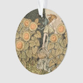 Zonnebloem Art Nouveau Tuin Grasset Vrouw Ornament (voorkant)