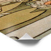 Zonnebloem Art Nouveau Tuin Grasset Vrouw Perfect Poster (Hoek)