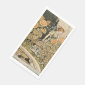 Zonnebloem Art Nouveau Tuin Grasset Vrouw Servet (Hoek)