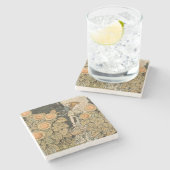 Zonnebloem Art Nouveau Tuin Grasset Vrouw Stenen Onderzetter (Zijkant)