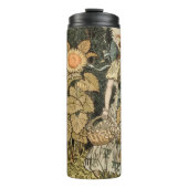 Zonnebloem Art Nouveau Tuin Grasset Vrouw Thermosbeker (Voorkant)