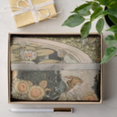 Zonnebloem Art Nouveau Tuin Grasset Vrouw Tissuepapier (Geschenk)