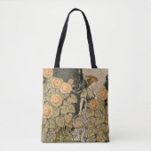 Zonnebloem Art Nouveau Tuin Grasset Vrouw Tote Bag (Voorkant)
