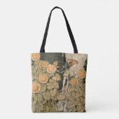 Zonnebloem Art Nouveau Tuin Grasset Vrouw Tote Bag (Achterkant)