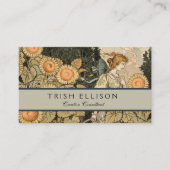 Zonnebloem Art Nouveau Tuin Grasset Vrouw Visitekaartje (Voorkant)