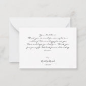 Zonnebloem Artsty Floral - Wit 1 Dank u Notitiekaartje (Achterkant)