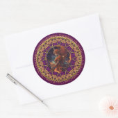 Zonnebloem Astro Boogschutter Zodiac Affirmaties Ronde Sticker (Envelop)