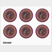 Zonnebloem Astro Boogschutter Zodiac Affirmaties Ronde Sticker (Vel)