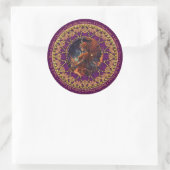Zonnebloem Astro Boogschutter Zodiac Affirmaties Ronde Sticker (Tas)