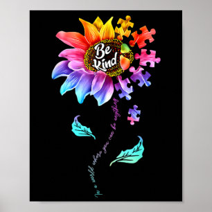 Zonnebloem Autisme Bewustheid Sint-Poole Mam Super Poster