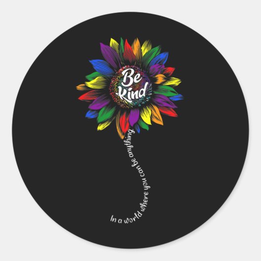 Zonnebloem Autisme Bewustheid Sint-Poole Mam Super Ronde Sticker (Voorkant)