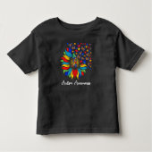 Zonnebloem Autisme Bewustzijn Dag Liefde Puzzel Ri Kinder Shirts (Voorkant)