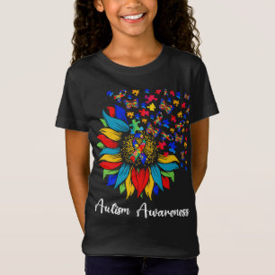Zonnebloem Autisme Bewustzijn Dag Liefde Puzzel Ri T-shirt