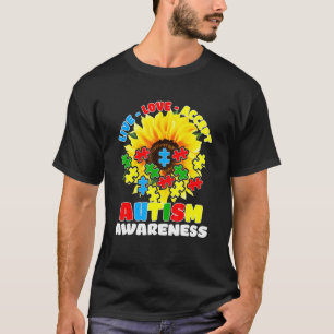 Zonnebloem Autisme Bewustzijn Leef Lief Aanvaard A T-shirt