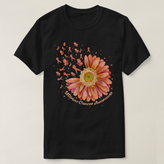 Zonnebloem baarmoederhalskanker t-shirt (Design voorkant)