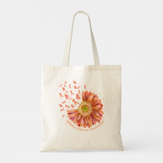Zonnebloem baarmoederhalskanker tote bag (Achterkant)