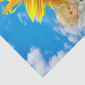 Zonnebloem Baby Angel Bloemen Weefsel Papier (Detail)