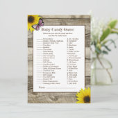 Zonnebloem Baby Baby shower | Roze Kaart (Staand voorkant)