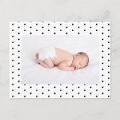 Zonnebloem Baby Birth kondiging Aankondigingskaart (Achterkant)