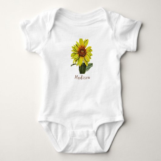 Zonnebloem Baby Bodysuit (Voorkant)