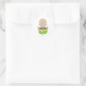 Zonnebloem Baby Boy Ronde Sticker (Tas)