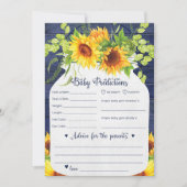 Zonnebloem, Baby- en advieskaart Kaart (Voorkant)