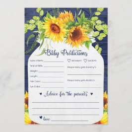 Zonnebloem, Baby- en advieskaart Kaart