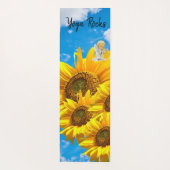 Zonnebloem Baby Engel Bloem Yoga Mat (Achterkant)