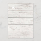 Zonnebloem Baby Girl Shower Whitewash Barn Wood Informatiekaartje (Achterkant)